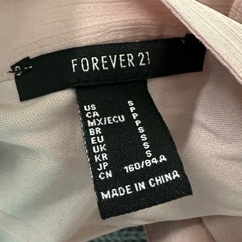 Forever 21 Mauve Ruffle V-neck Midi Dress Size Small - Picture 10 of 17